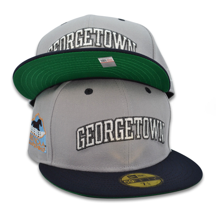 Georgetown Hoyas 1985 NCAA Championship Exclusive New Era 59Fifty Fitted NCAA Hat - Gray/Navy