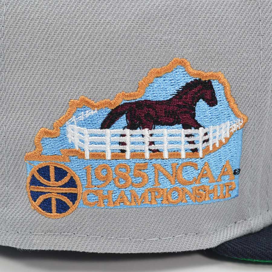 Georgetown Hoyas 1985 NCAA Championship Exclusive New Era 59Fifty Fitted NCAA Hat - Gray/Navy