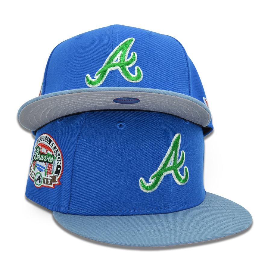 Atlanta Braves "ASH KETCHUM" Exclusive New Era 59Fifty Fitted Hat - Blue Azure/Faded Blue