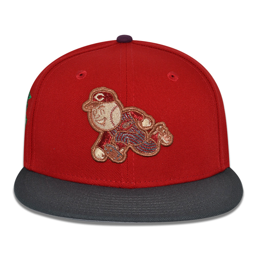 Cincinnati Reds "CODENAME" Exclusive New Era 59Fifty Fitted Hat - Scarlet/Dark Graphite