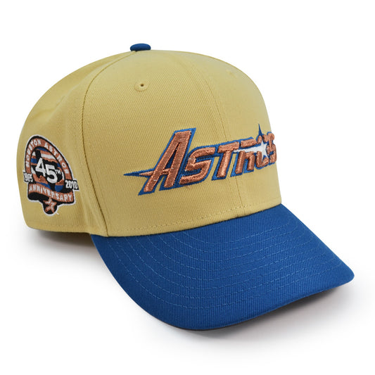 Houston Astros Script 45 YEARS Exclusive New Era 59Fifty Fitted Hat - Vegas Blue/SSBlue