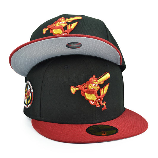 Baltimore Orioles MD FLAG Exclusive New Era 59Fifty Fitted Hat - Black/H Red