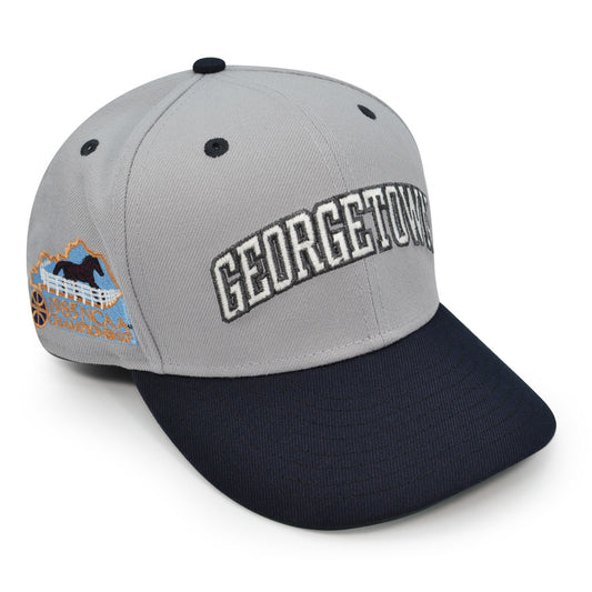 Georgetown Hoyas 1985 NCAA Championship Exclusive New Era 59Fifty Fitted NCAA Hat - Gray/Navy