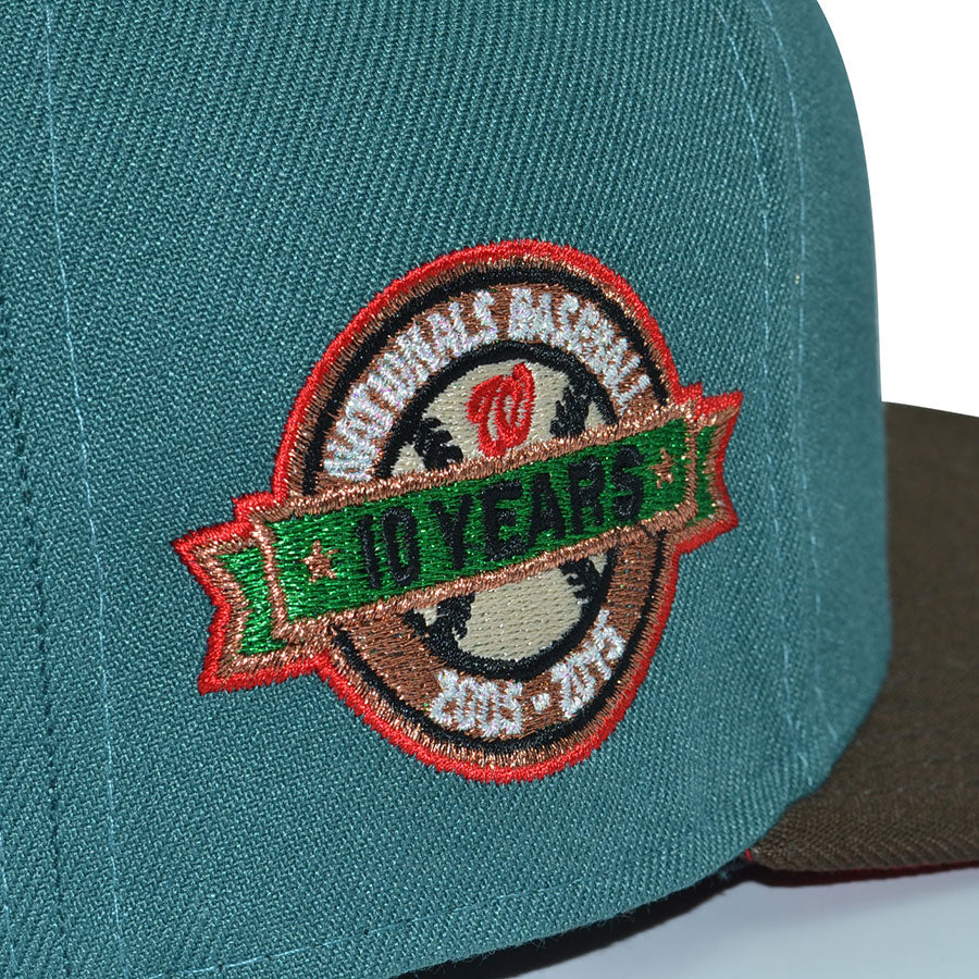 Washington Nationals "DISTRICT XMAS" Exclusive New Era 59Fifty Fitted Hat - Pine Needle/Walnut