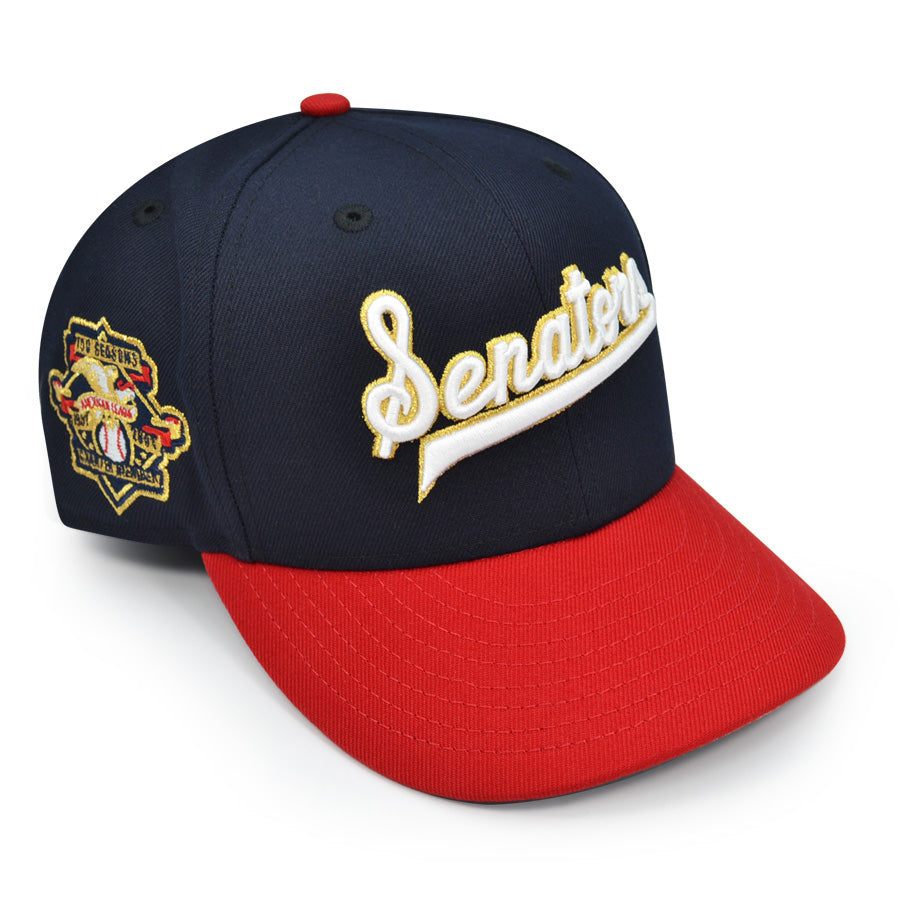 Washington Senators 100 SEASONS Exclusive New Era 59Fifty Fitted Hat - Navy/Red