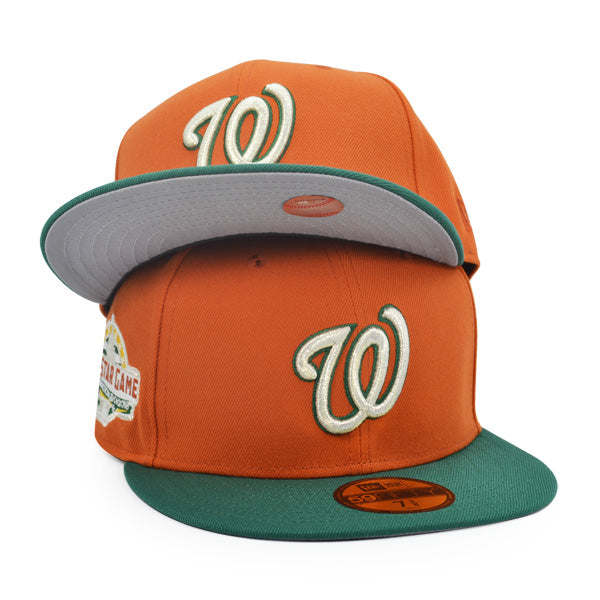 Washington Nationals 2018 ASG Exclusive New Era 59Fifty Fitted Hat - Flight Orange/Evergreen