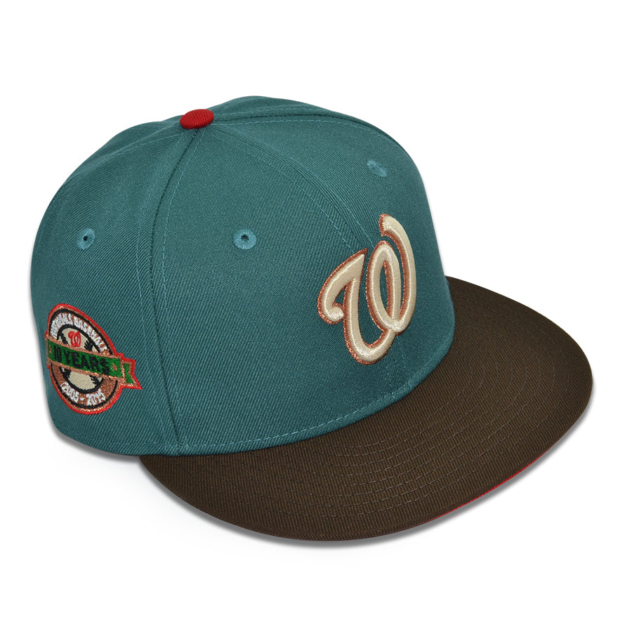 Washington Nationals "DISTRICT XMAS" Exclusive New Era 59Fifty Fitted Hat - Pine Needle/Walnut