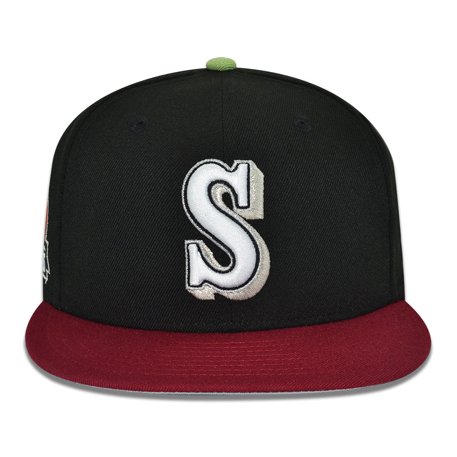 Seattle Mariners "SHADOW SHOWDOWN" Exclusive New Era 59Fifty Fitted Hat - Black/Cardinal
