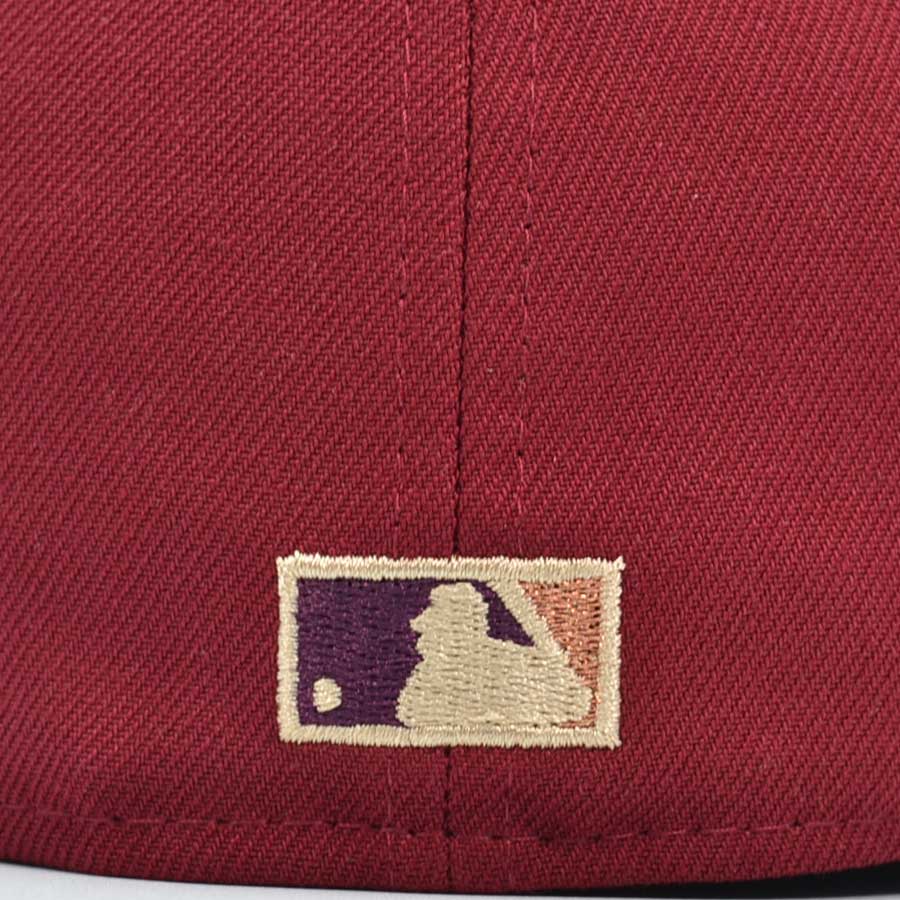 New York Yankees 1999 WORLD SERIES Exclusive New Era 59Fifty Fitted Hat - Cardinal/Maroon