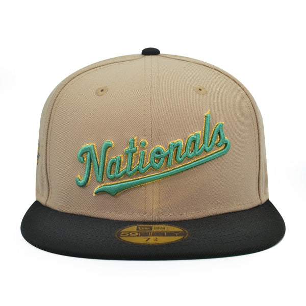 Washington Nationals 2019 WORLD SERIES Exclusive New Era 59Fifty Fitted Hat - Camel/Black