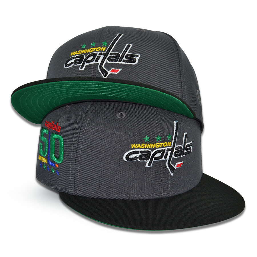 Washington Capitals "CAPITAL PUNISHMENT" Exclusive New Era 59Fifty Fitted Hat - Dark Graphite/Black