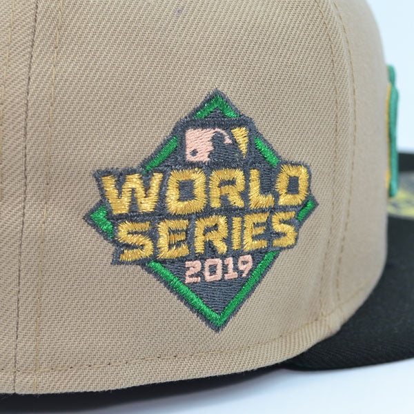 Washington Nationals 2019 WORLD SERIES Exclusive New Era 59Fifty Fitted Hat - Camel/Black