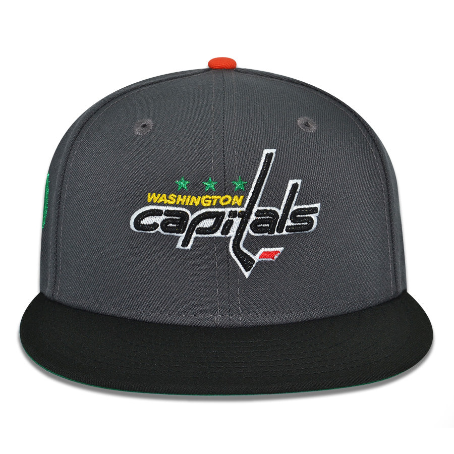 Washington Capitals "CAPITAL PUNISHMENT" Exclusive New Era 59Fifty Fitted Hat - Dark Graphite/Black