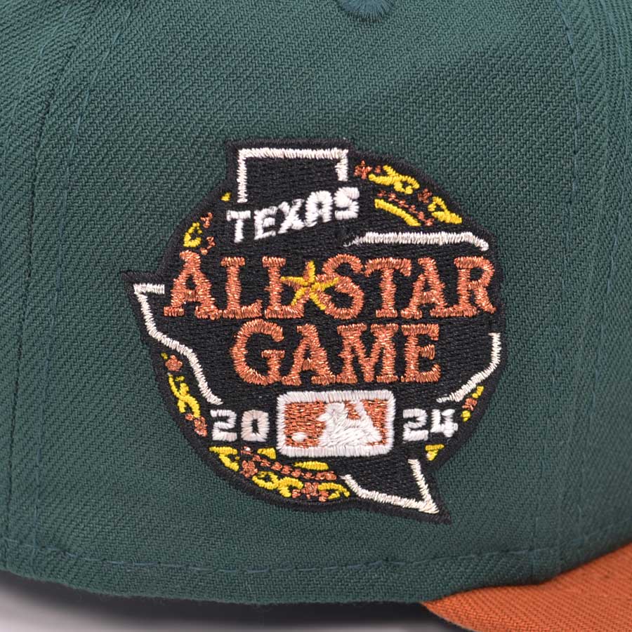 Texas Rangers 2024 ALL-STAR GAME Exclusive New Era 59Fifty Fitted Hat - DkGreen/Rust