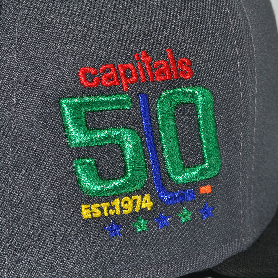 Washington Capitals "CAPITAL PUNISHMENT" Exclusive New Era 59Fifty Fitted Hat - Dark Graphite/Black