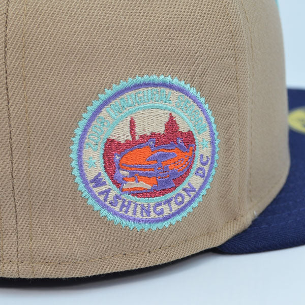 Washington Nationals 2008 INAUGURAL SEASON Exclusive New Era 59Fifty Fitted Hat - Camel/Navy