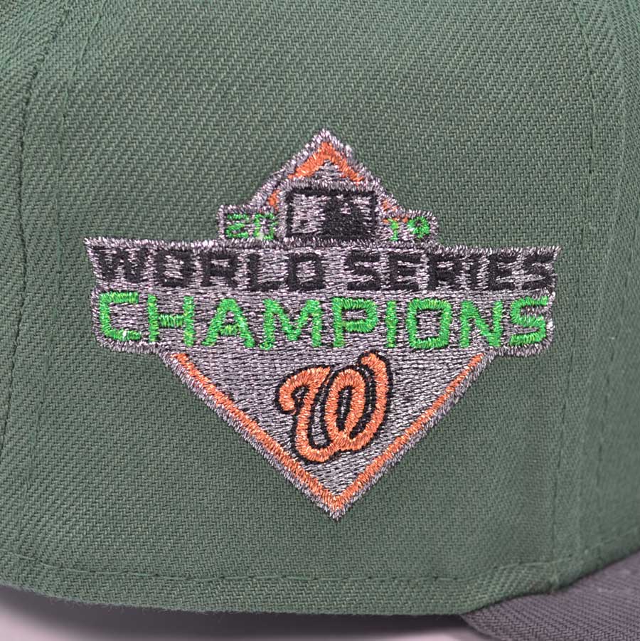 Washington Nationals 2019 WORLD SERIES Exclusive New Era 59Fifty Fitted Hat - Cilantro/DkGray