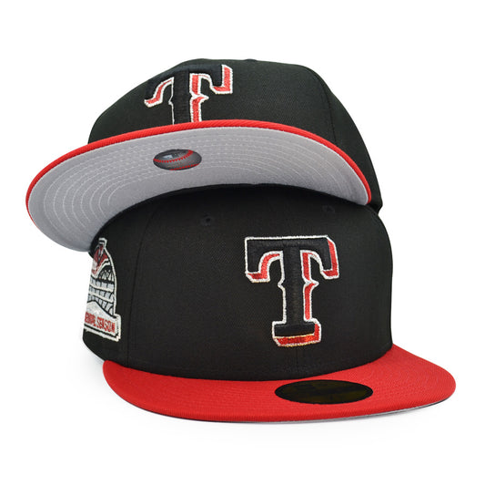 Texas Rangers 2020 INAUGURAL SEASON Exclusive New Era 59Fifty Fitted Hat - Black/Red