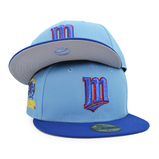 Minnesota Twins BOMBA SQUAD Exclusive New Era 59Fifty Fitted Hat - Sky/Light Royal