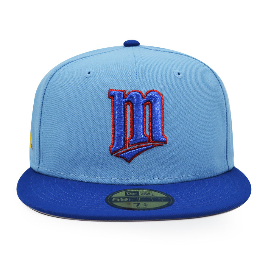 Minnesota Twins BOMBA SQUAD Exclusive New Era 59Fifty Fitted Hat - Sky/Light Royal