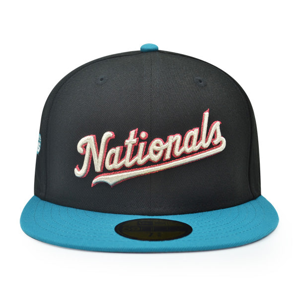 Washington Nationals Script 2019 World Series Champions Exclusive New Era 59Fifty Fitted Hat - Black/TidalWave