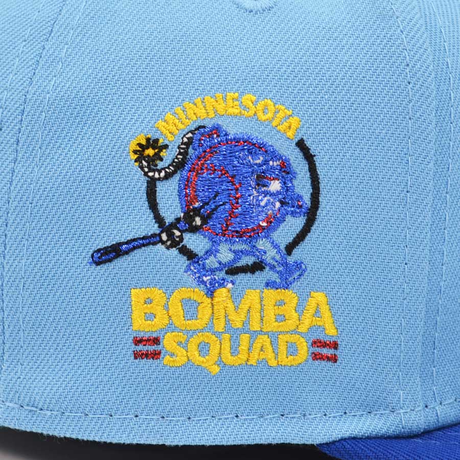 Minnesota Twins BOMBA SQUAD Exclusive New Era 59Fifty Fitted Hat - Sky/Light Royal