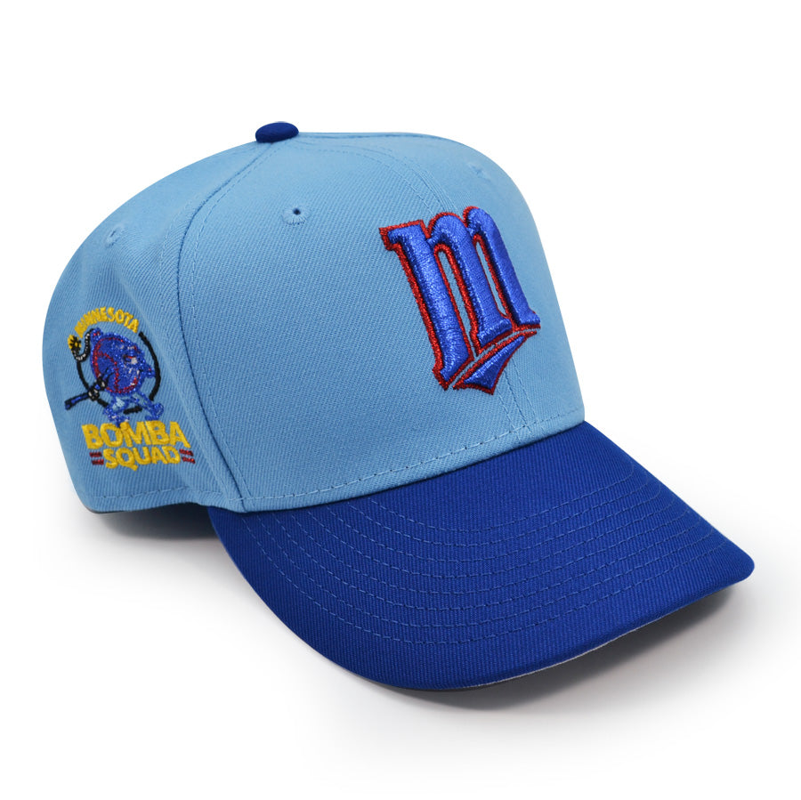 Minnesota Twins BOMBA SQUAD Exclusive New Era 59Fifty Fitted Hat - Sky/Light Royal