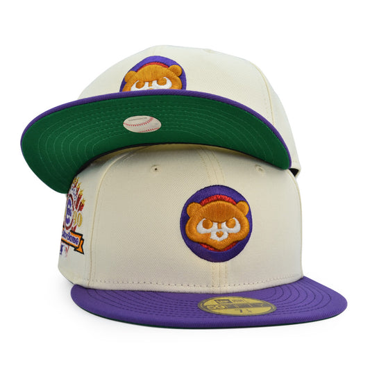Chicago Cubs 1990 ALL-STAR GAME Exclusive New Era 59Fifty Fitted Hat - Chrome/Purple