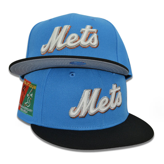 New York Mets "MR .BAKLAVA" Exclusive New Era 59Fifty Fitted Hat - Blue Reef/Black
