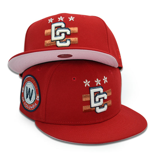 Washington Nationals DC "RED CONNECT" Exclusive 59Fifty Fitted Hat - Scarlet/Pinky