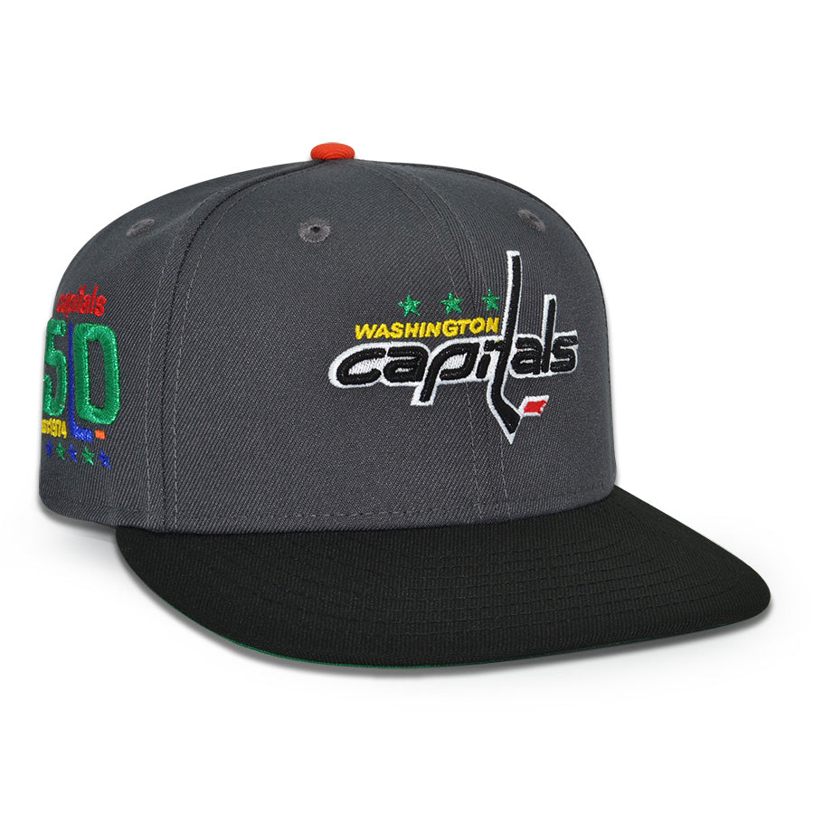 Washington Capitals "CAPITAL PUNISHMENT" Exclusive New Era 59Fifty Fitted Hat - Dark Graphite/Black