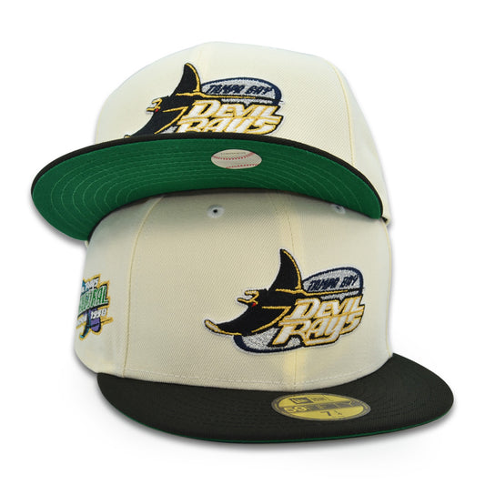 Tampa Bay Devil Rays 1990 INAUGURAL SEASON Exclusive New Era 59Fifty Fitted Hat - Chrome/Black