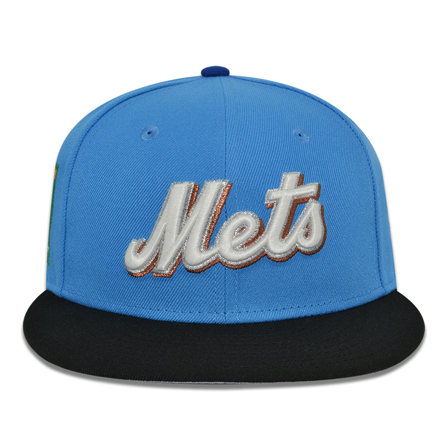 New York Mets "MR .BAKLAVA" Exclusive New Era 59Fifty Fitted Hat - Blue Reef/Black
