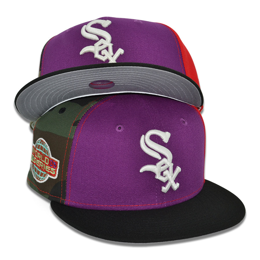 🚨PRE-ORDER ONLY🚨 Chicago White Sox "HOMECOMING" Pinwheel Exclusive New Era 59Fifty Fitted Hat - Sparking Grape/FDR/Matcha/Woodland Camo/Real Tree