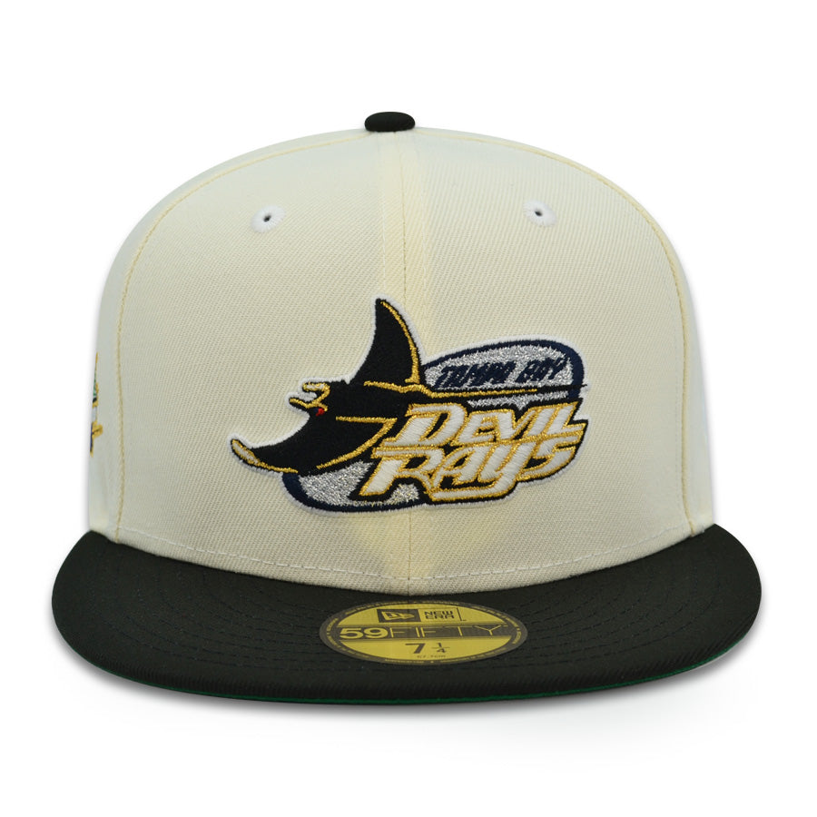 Tampa Bay Devil Rays 1990 INAUGURAL SEASON Exclusive New Era 59Fifty Fitted Hat - Chrome/Black