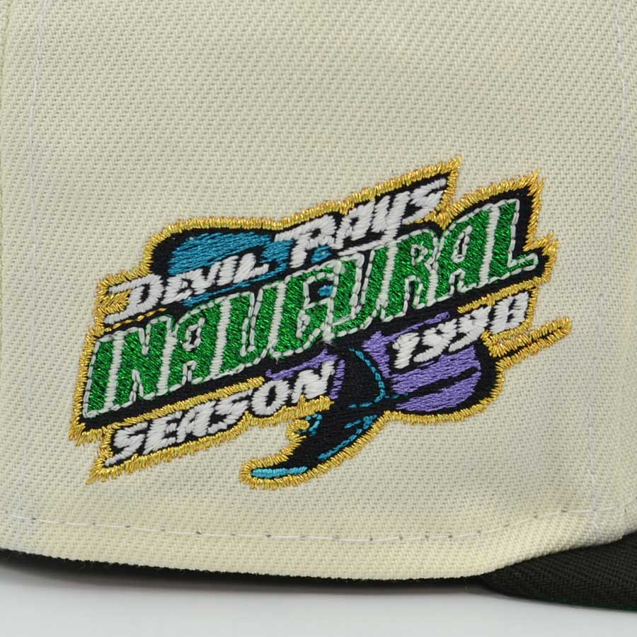 Tampa Bay Devil Rays 1990 INAUGURAL SEASON Exclusive New Era 59Fifty Fitted Hat - Chrome/Black