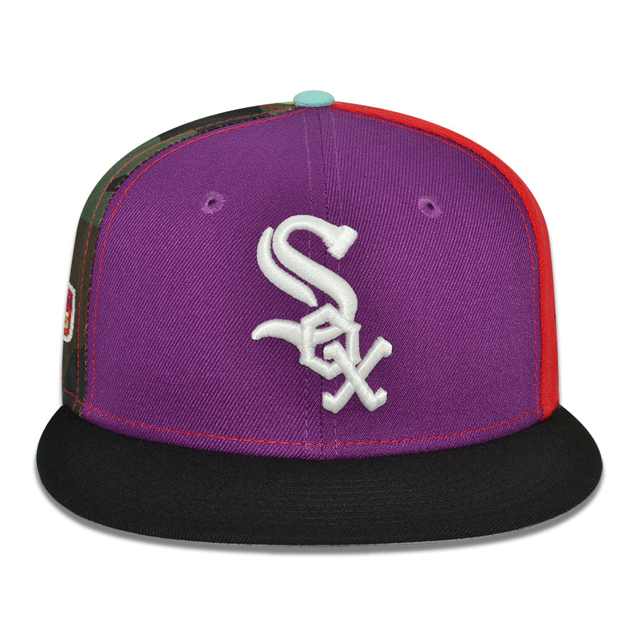 🚨PRE-ORDER ONLY🚨 Chicago White Sox "HOMECOMING" Pinwheel Exclusive New Era 59Fifty Fitted Hat - Sparking Grape/FDR/Matcha/Woodland Camo/Real Tree