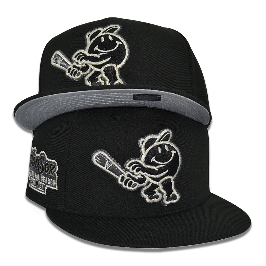 Worcester Woo Sox "BLACK TRUFFLE" Exclusive New Era 59Fifty Fitted Hat - Black
