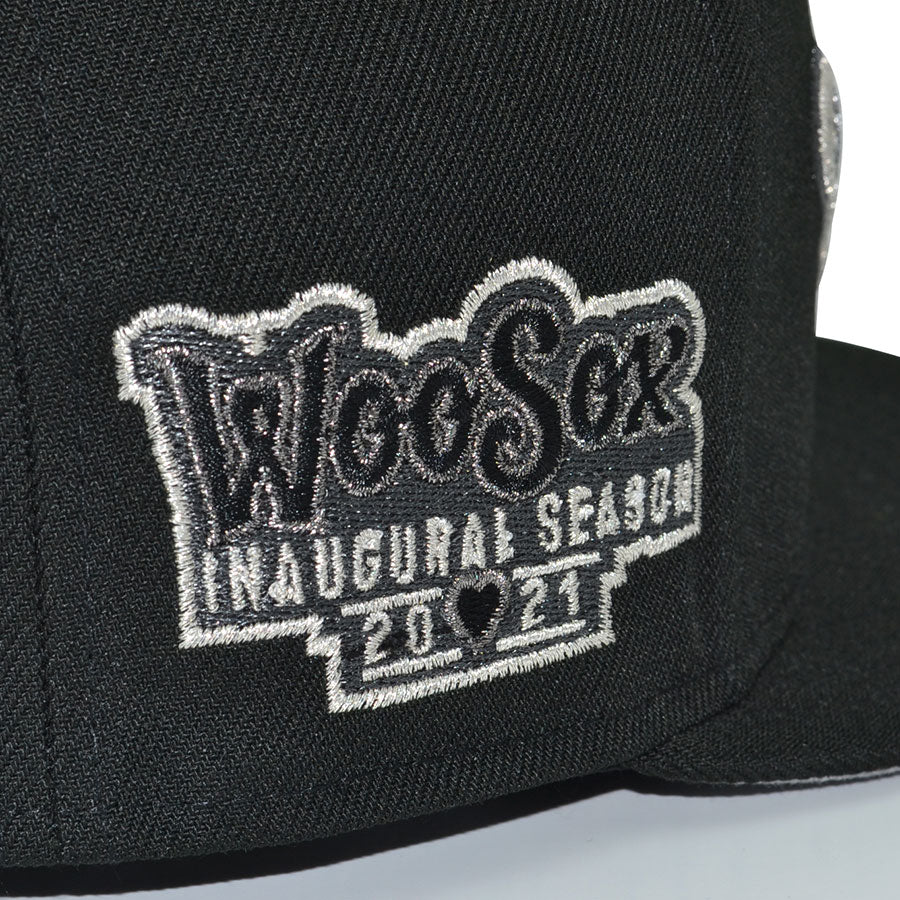 Worcester Woo Sox "BLACK TRUFFLE" Exclusive New Era 59Fifty Fitted Hat - Black