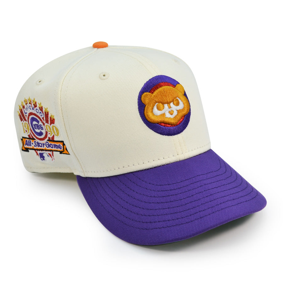 Chicago Cubs 1990 ALL-STAR GAME Exclusive New Era 59Fifty Fitted Hat - Chrome/Purple