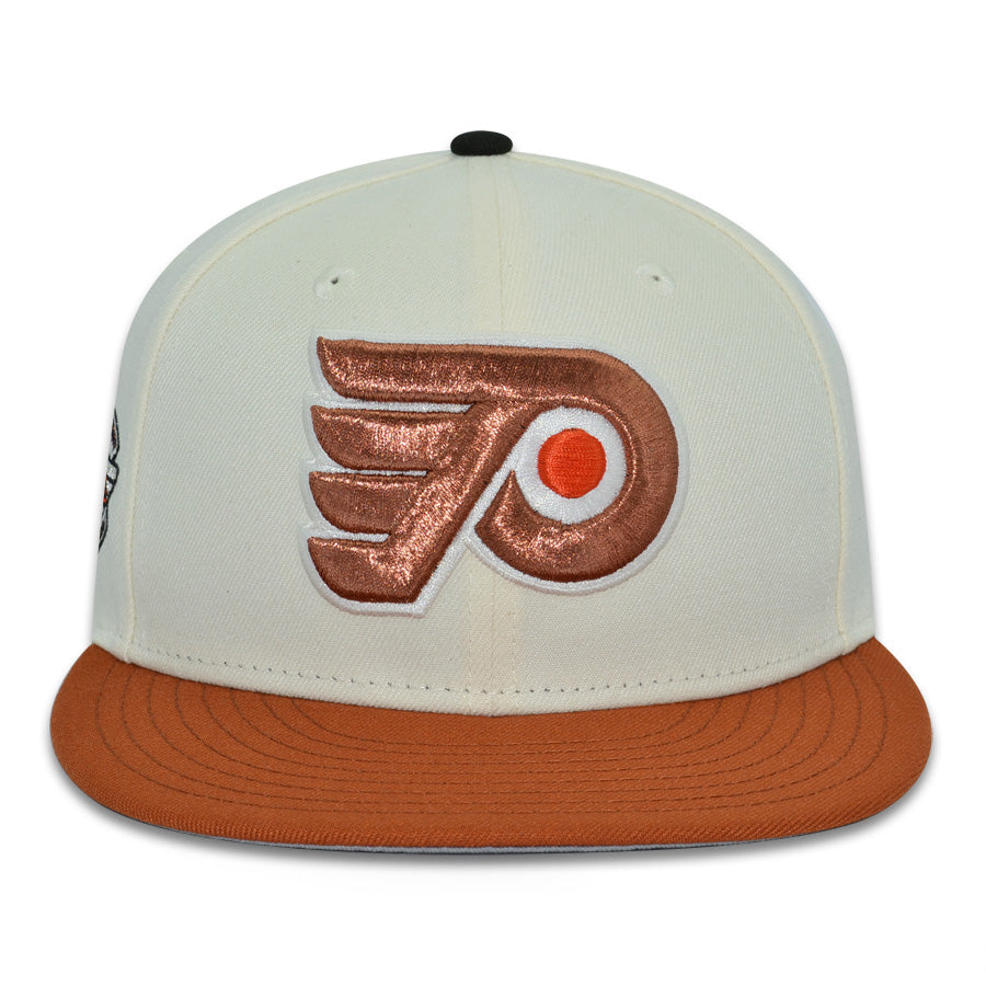 Philadelphia Flyers "PELLE PELLE" Exclusive New Era 59Fifty Fitted Hat - Chrome/Rust