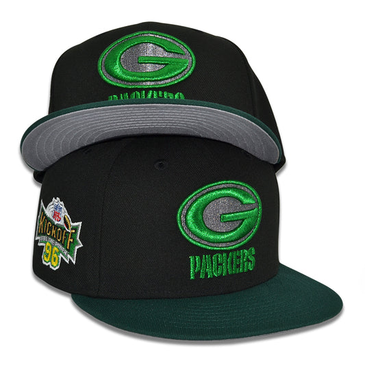 Green Bay Packers "PACK ATTACK" Exclusive New Era 59Fifty Fitted Hat - Black/Dark Green