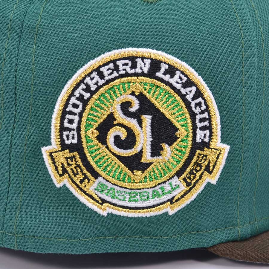 Tennessee Smokies SOUTHERN LEAGUE Exclusive New Era 59Fifty Fitted Hat - Green/Brown
