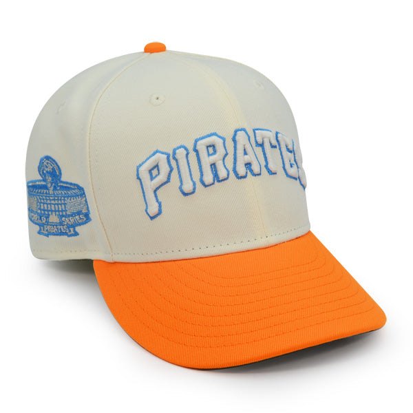 Pittsburgh Pirates 1971 WORLD SERIES Exclusive New Era 59Fifty Fitted Hat - Chrome/Dim Orange