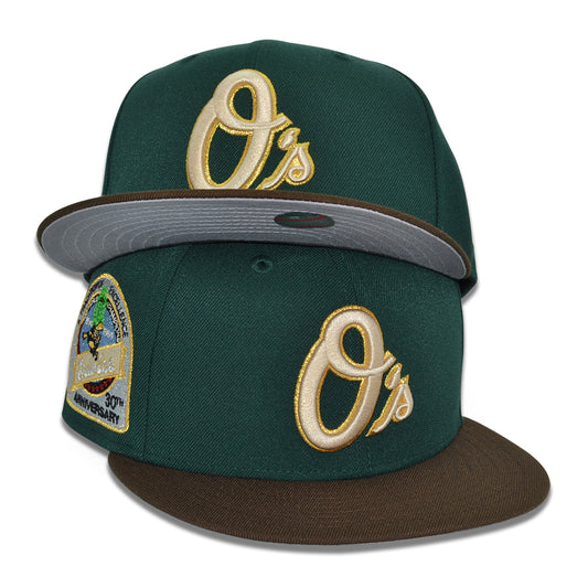 Baltimore Orioles "DOC OCK" Exclusive New Era 59Fifty Fitted Hat - Dark Green/Walnut