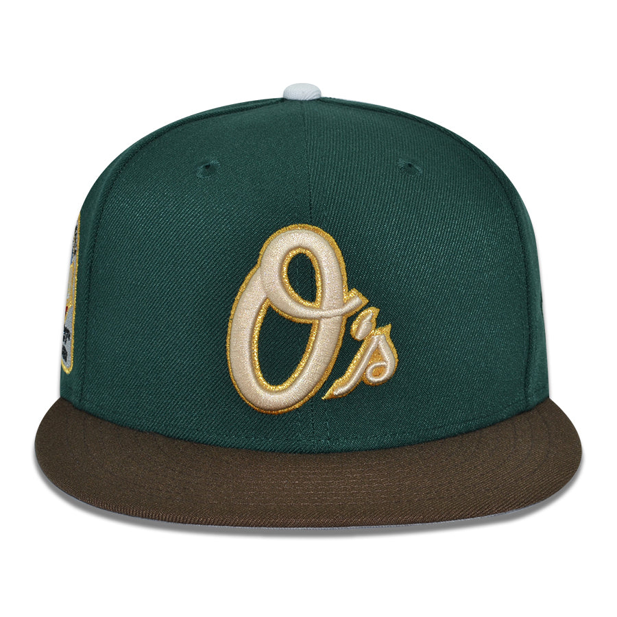 Baltimore Orioles "DOC OCK" Exclusive New Era 59Fifty Fitted Hat - Dark Green/Walnut