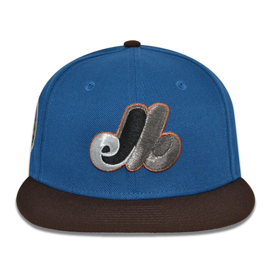Montreal Expos "MIDNIGHT HOURS" Exclusive New Era 59Fifty Fitted Hat - Seashore/Burntwood