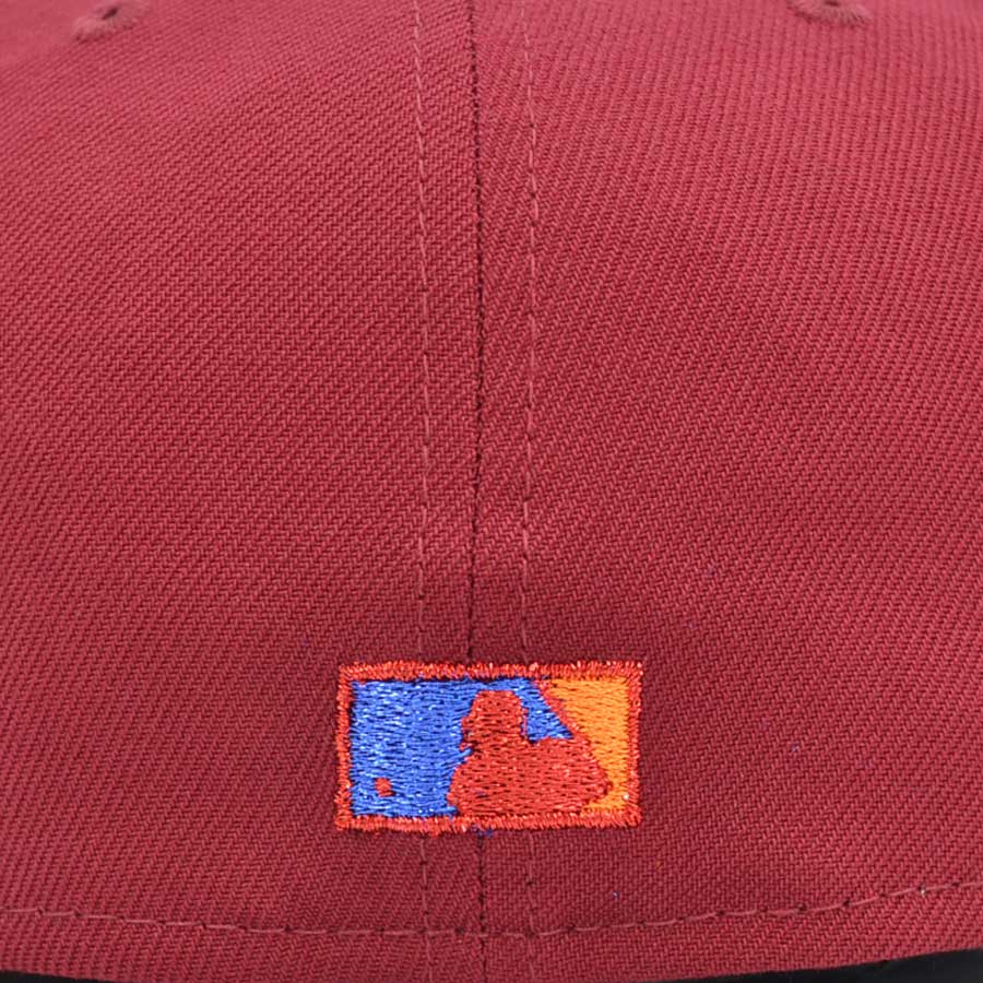 New York Mets 25th ANNIVERSARY Exclusive New Era 59Fifty Fitted Hat - Cardinal/Orange