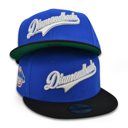 Arizona Diamondbacks 2001 WORLD SERIES Exclusive New Era 59Fifty Fitted Hat - Blue Bead/Black