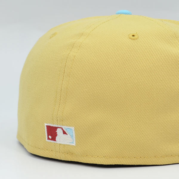 Brooklyn Dodgers EBBETS FIELD Exclusive New Era 59Fifty Fitted Hat - Vegas Gold/Cardinal